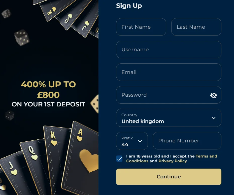 CasinoNapoli Registering